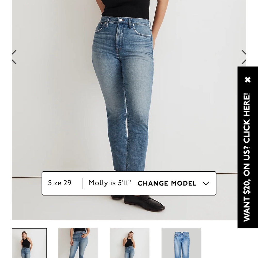 Madewell perfect vintage jean 31 raw hem